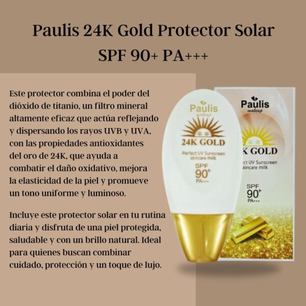 Paulis 24K Gold Protector Solar SPF 90+ PA+++ - Imagen 2
